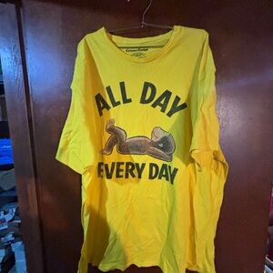Yellow Graphic T-Shirt curious George 2XL men’s